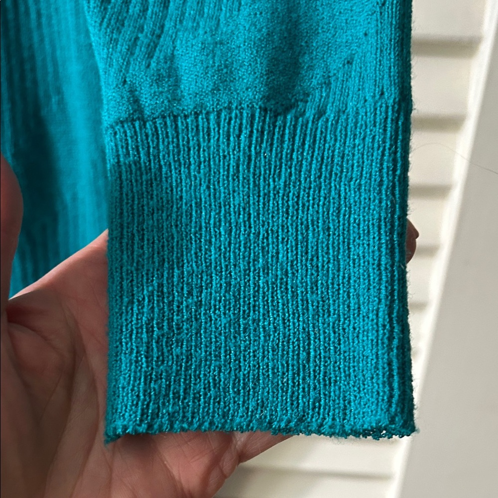 Vintage 90s Keith Adams sz6 Teal LS Dress.Estate item.$$$ on another site - Picture 9 of 15